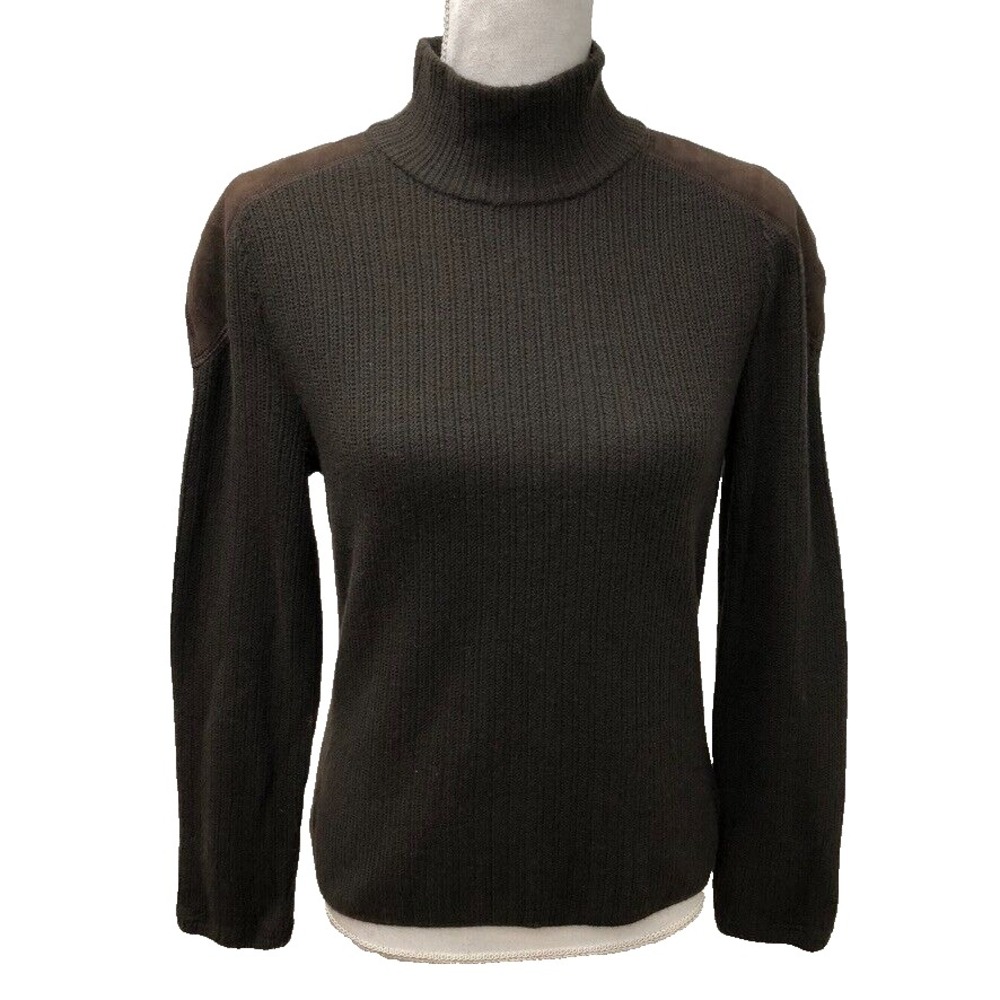 Valentino Wool Cashmere Sweater Jumper Womens Medium Brown‎ Old Money Luxury